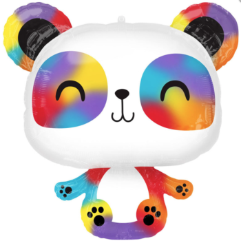 XL Folienballon Figur - Pandabär Regenbogen - 60cm